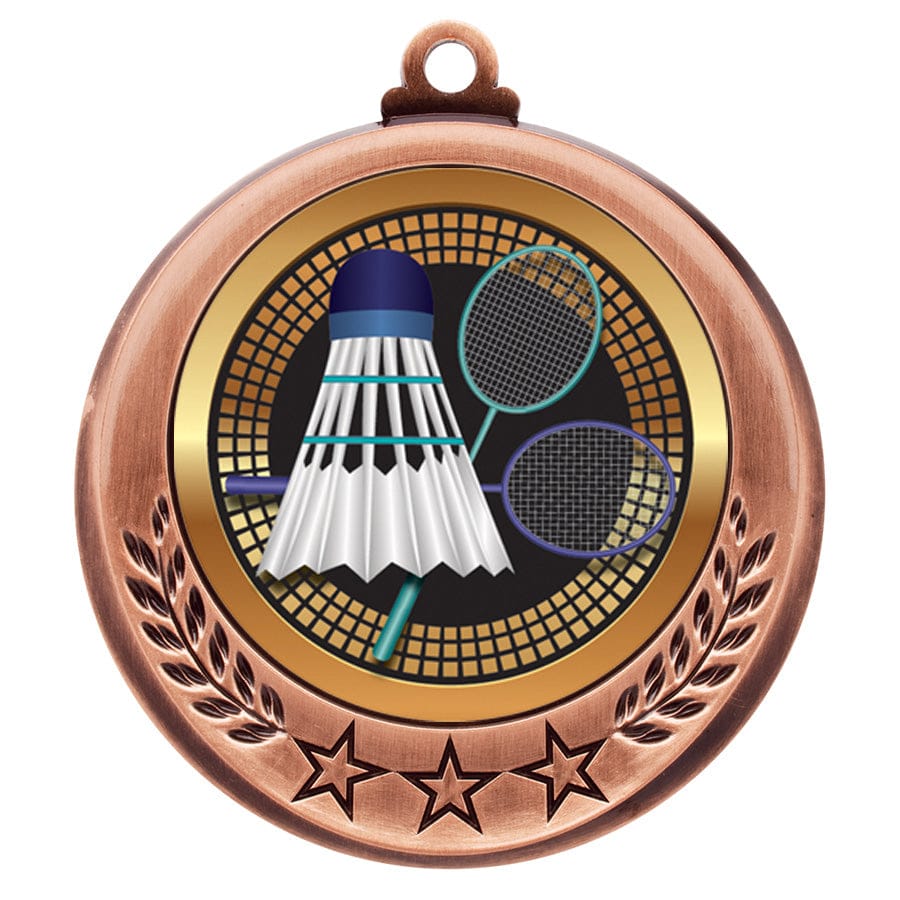 Badminton Medallion - Spectrum Series -  2 3/4