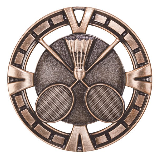 Badminton Medallion - Varsity Sports Medals -  2 1/2