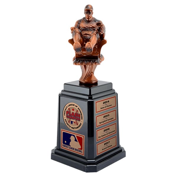 Baseball Trophy - Fantasy Baseball Tower Base (A3877) Baseball Trophy Quest Awards - Trophy