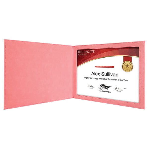 Certificate Holder - Leatherette  for 8 1/2