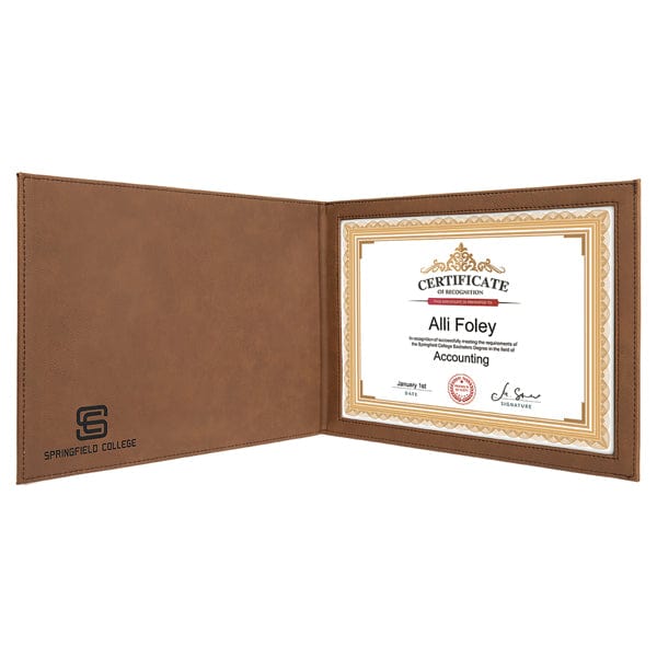 Certificate Holder - Leatherette  for 8 1/2