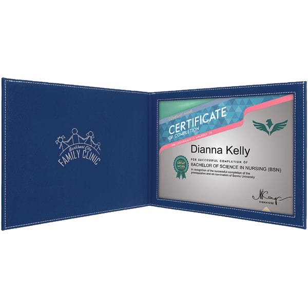 Certificate Holder - Leatherette  for 8 1/2