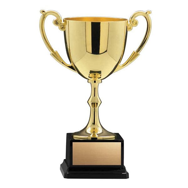 Cups - Nickel Plated - Gold Cup on Square Black Base (A3424) Cups Quest Awards - Cups