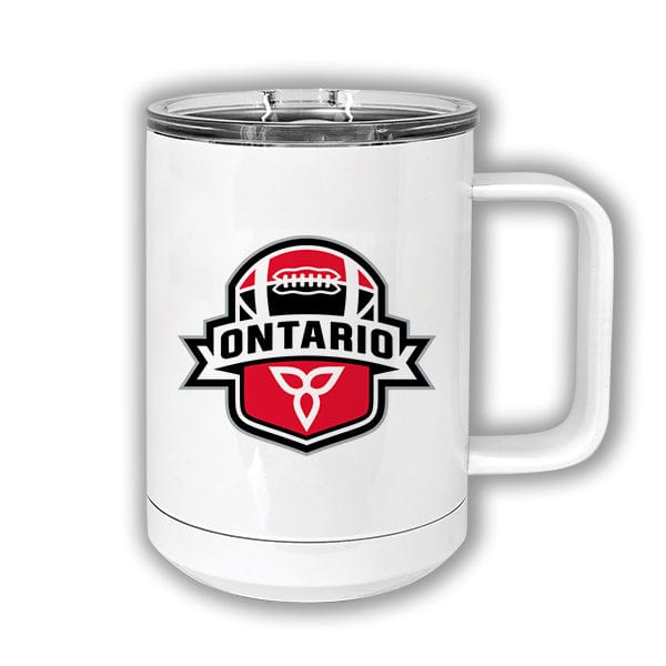 Football Ontario - Polar Camel 15 oz. White Vacuum Insulated Mug Slider Lid (A7007) Coffee Mug Quest Awards - Travel Mug