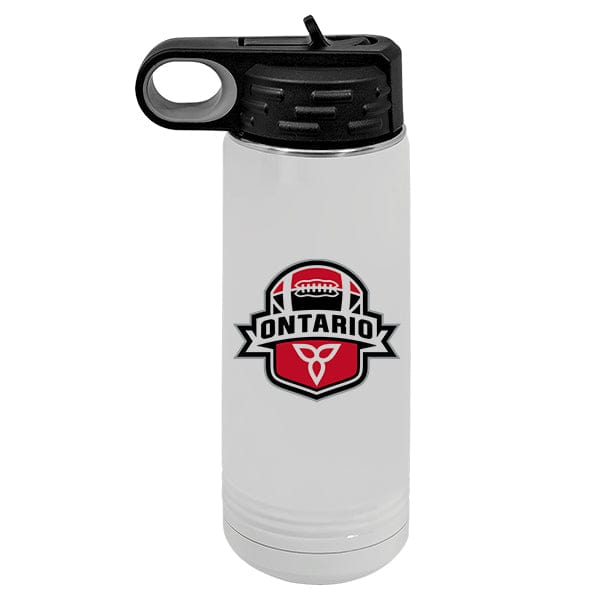 Football Ontario - Polar Camel 20 oz. White Water Bottle (A7009) Skinny Tumbler Quest Awards - Travel Mug