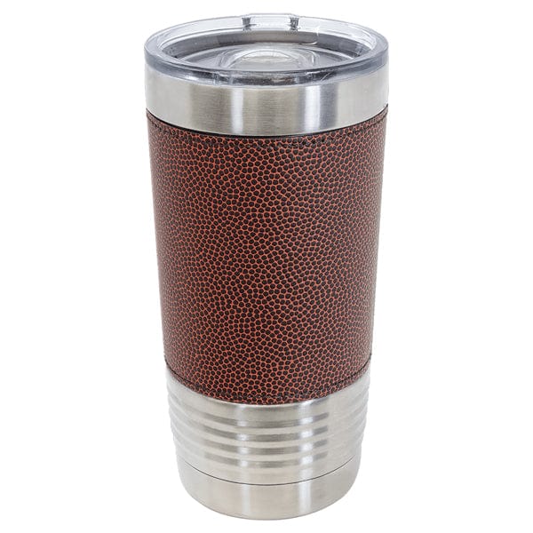 Football Tumbler - Football Leatherette Polar Camel Tumbler (A6170) Travel Mug Quest Awards - Travel Mug