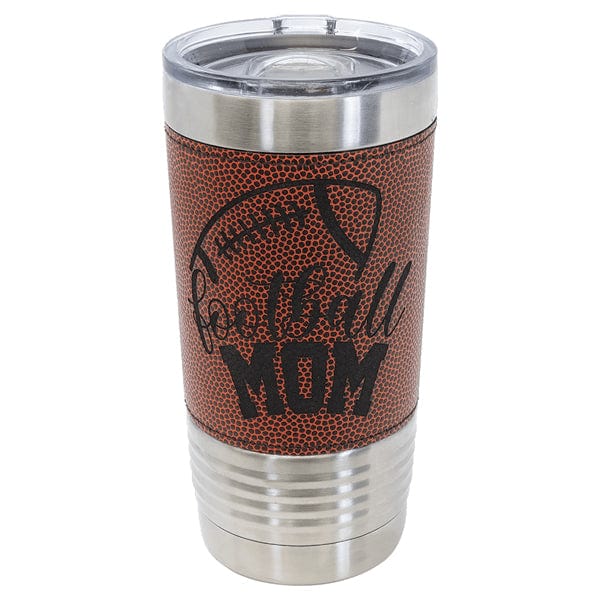 Football Tumbler - Football Leatherette Polar Camel Tumbler (A6170) Travel Mug Quest Awards - Travel Mug