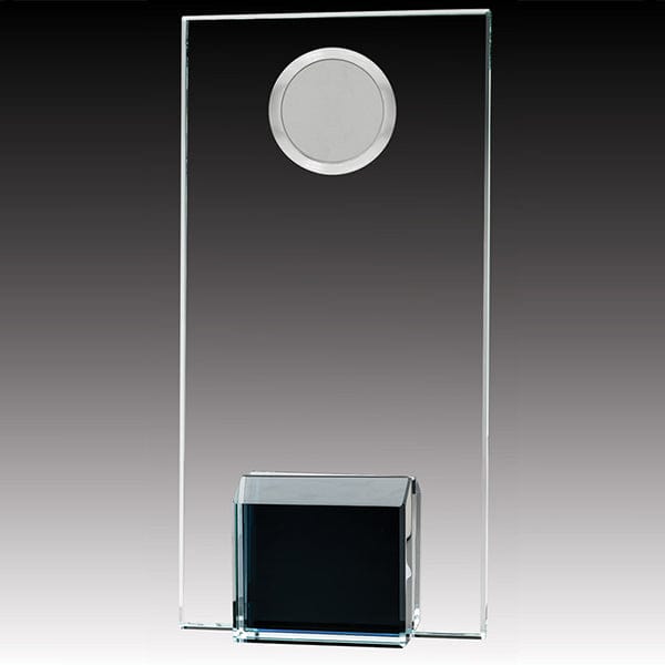 Glass Award - Gemstone Glass with Black Block (A3507) Glass Award Quest Awards - Award
