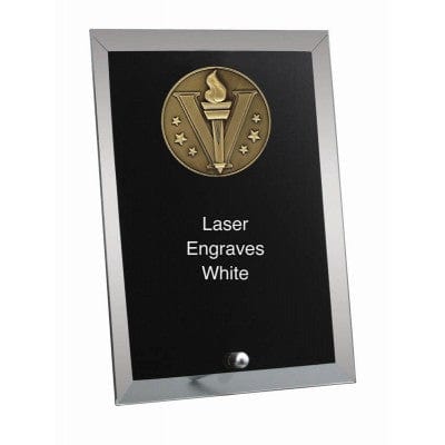 Gold Matrix Glass Plaque - 3 sizes (A6174) Gold Matrix Plaque Quest Awards - Plaque