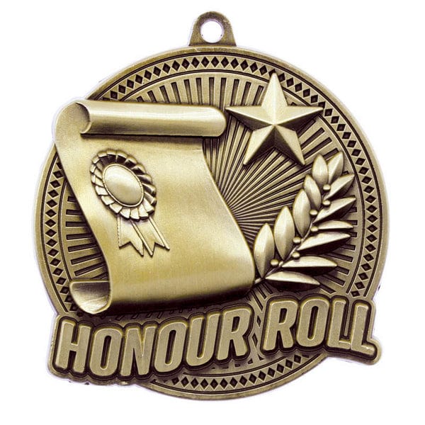 Honour Roll Medallion - Tempo Series Gold - 2.25″ Diameter (A4137) Academic Quest Awards - Medallion