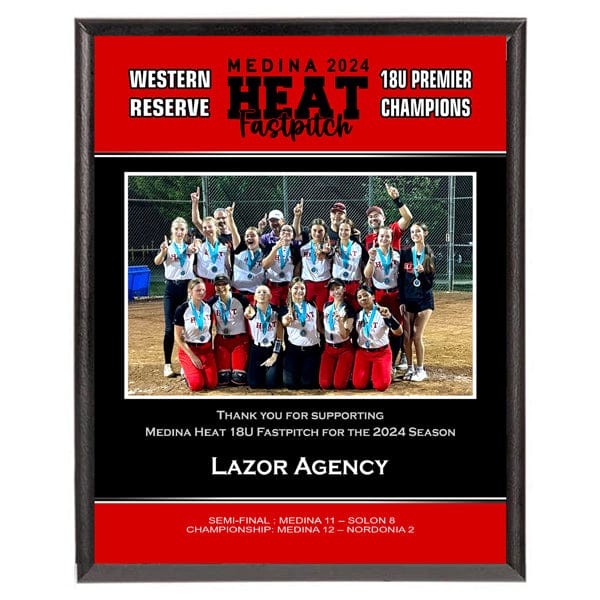 Plaque - Custom Sponsor Plaques  - Portrait or Landscape - 2 Sizes (A6189) Plaque Quest Awards - Plaque