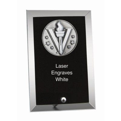 Silver Matrix Glass Plaque - 3 sizes (A6173) Silver Matrix Plaque Quest Awards - Plaque