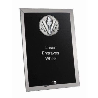 Silver Matrix Glass Plaque - 3 sizes (A6173) Silver Matrix Plaque Quest Awards - Plaque