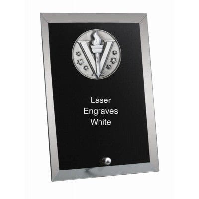 Silver Matrix Glass Plaque - 3 sizes (A6173) Silver Matrix Plaque Quest Awards - Plaque