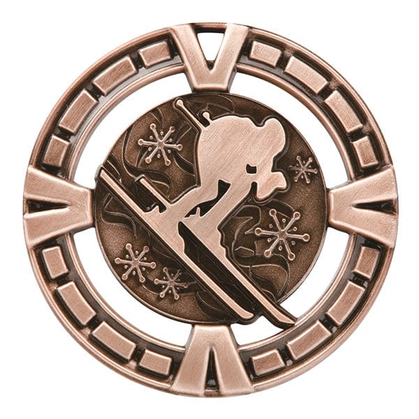 Skiing Medallion - Varsity Sports Medals - 2 1/2