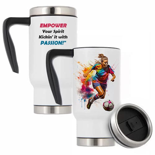 Travel Mug - 17oz with Your Personalized Colour Image, with Easy-Grip Handle (A5127) Travel Mug Quest Awards - Travel Mug