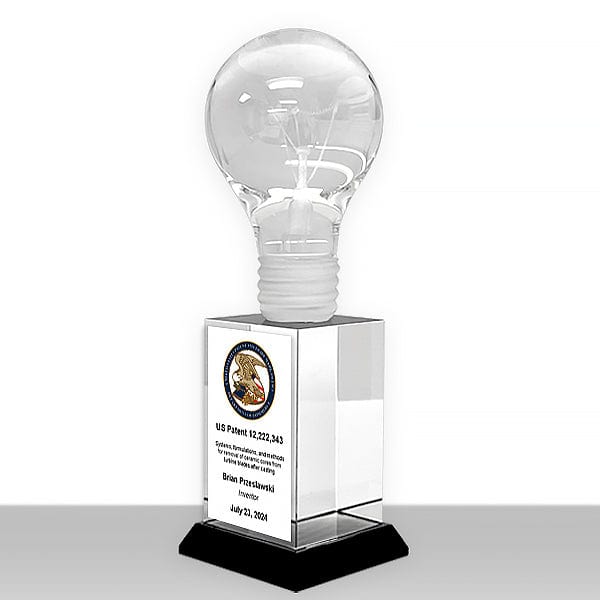United States Patent Inventor Award - Crystal Pioneer 3D Light Bulb 8
