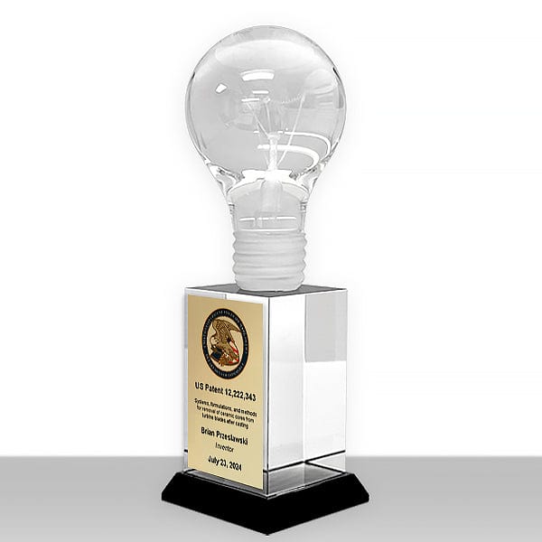 United States Patent Inventor Award - Crystal Pioneer 3D Light Bulb 8