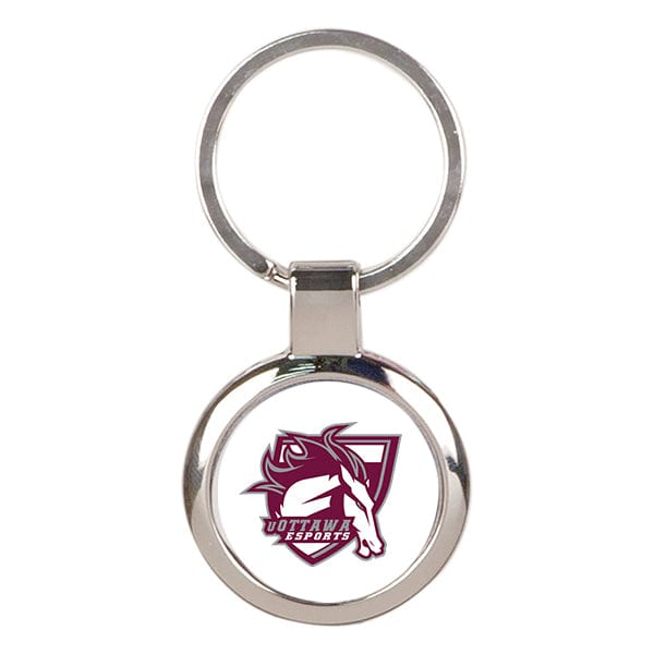 uOttawa Esports - Round Key Chain (A7508) Key Chain Quest Awards - Mouse Pad