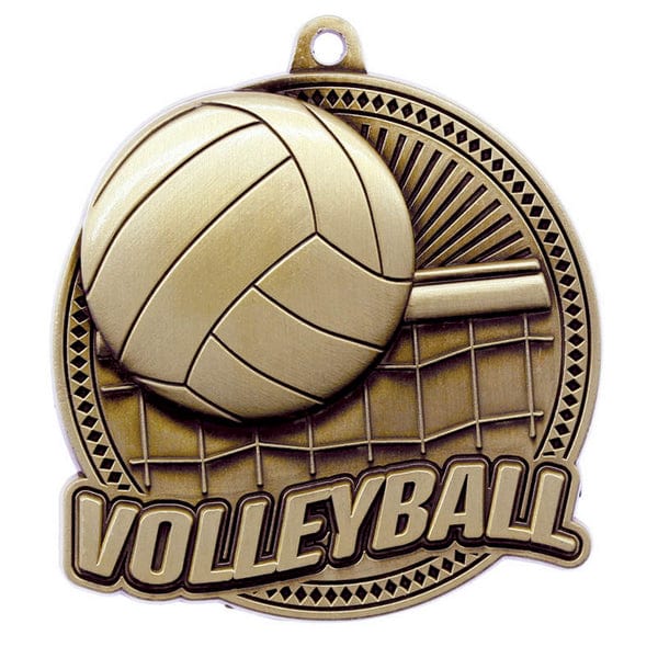Volleyball Medallion - Tempo Series - 2.25″ Diameter (A4127) Volleyball Medallion Quest Awards - Medallion