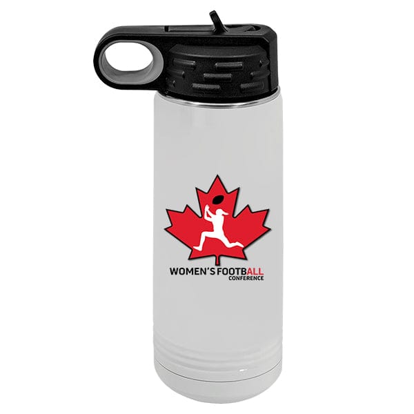 Women's FootbALL - Polar Camel 20 oz. White Water Bottle (A7109) Skinny Tumbler Quest Awards - Travel Mug