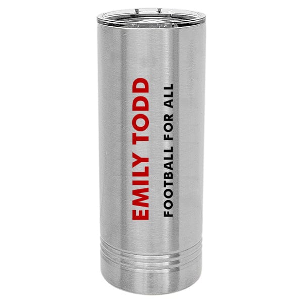 Women's FootbALL - Polar Camel 22 oz. Stainless Steel Skinny Tumbler Slider Lid (A7110) Skinny Tumbler Quest Awards - Travel Mug