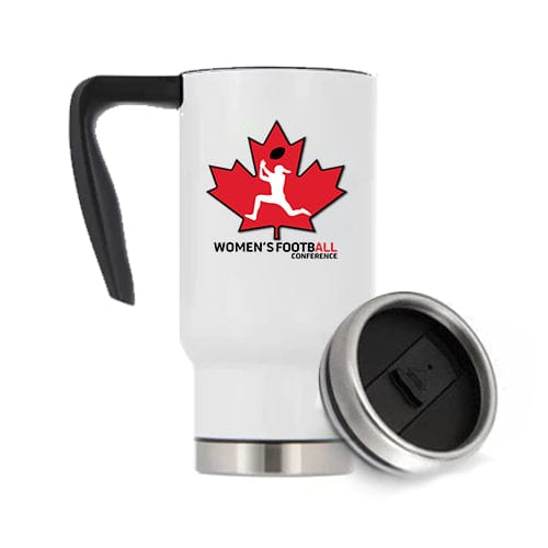 Women's FootbALL Travel Mug - 17oz with Easy-Grip Handle (A7104) Travel Mug Quest Awards - Travel Mug