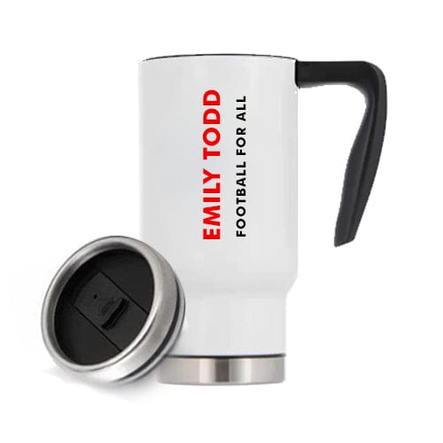 Women's FootbALL Travel Mug - 17oz with Easy-Grip Handle (A7104) Travel Mug Quest Awards - Travel Mug