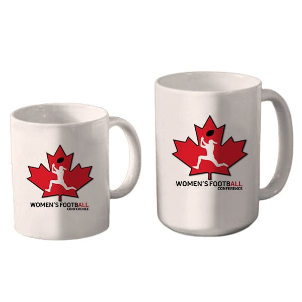 Women's FootbALL - White Coffee Mug 11oz and 15 oz (A7101) Coffee Mug Quest Awards - Mugs