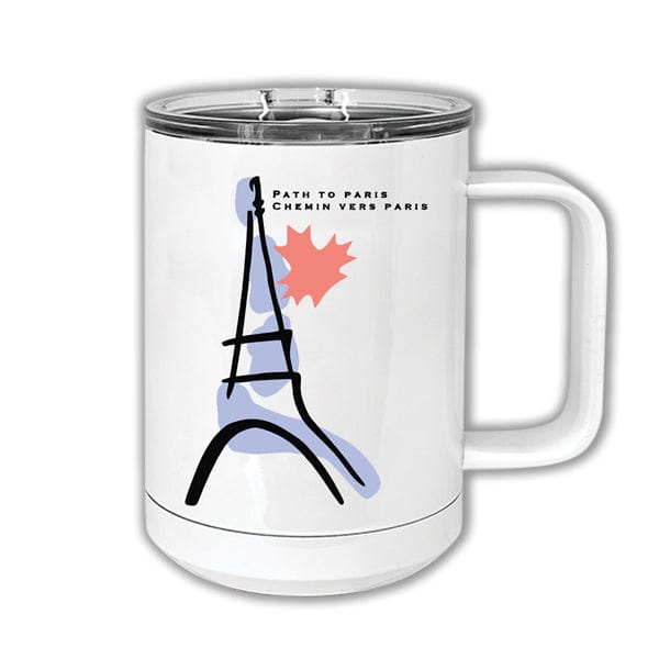 WPC - Path to Paris Polar Camel 15 Oz. White Vacuum Insulated Mug (A7706) Coffee Mug Quest Awards - Travel Mug