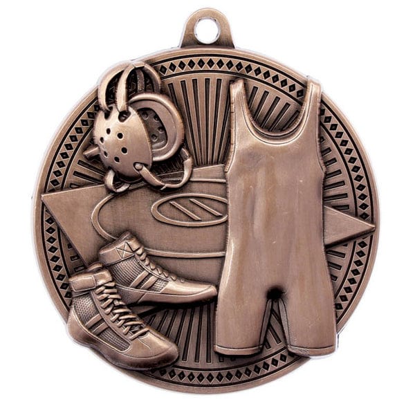 Wrestling Medallion - Tempo Series - 2.25″ Diameter (A4136) Wrestling Quest Awards - Medallion