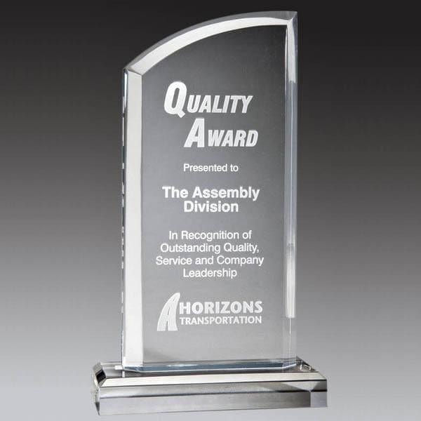 Acrylic Award - Alpine Series - Curved Summit (A2051) - Quest Awards