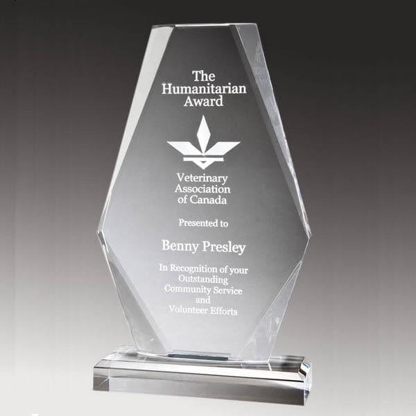 Acrylic Award - Alpine Series - Tall Bevel (A2054) - Quest Awards