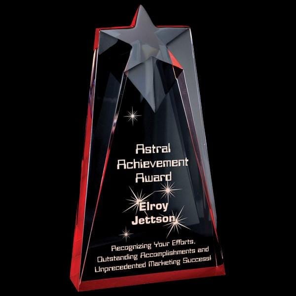 Acrylic Award - Astral Star - Red (A2059) - Quest Awards
