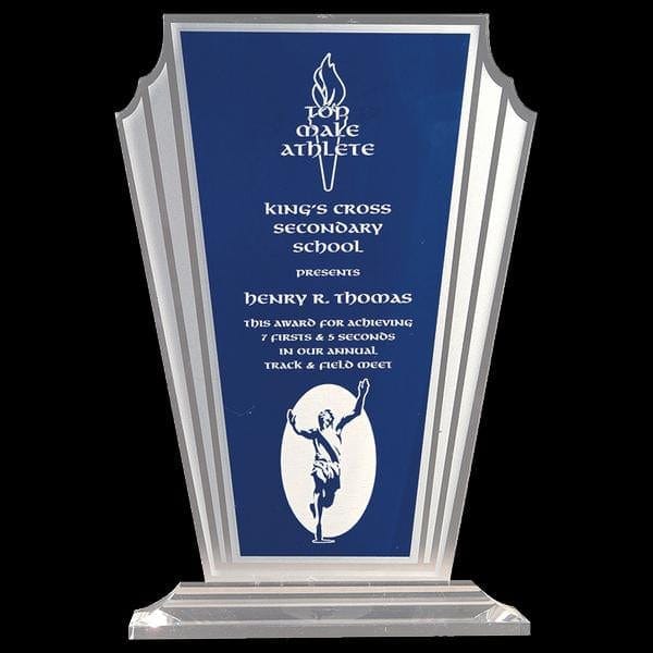 Acrylic Award - Blue Tapered Silhouette (A3392) - Quest Awards