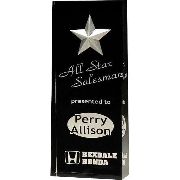 Acrylic Award - Dorado - Black (A2065) - Quest Awards