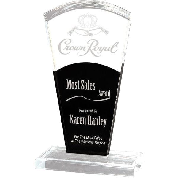 Acrylic Award - Galant - Black & Clear (A2068) - Quest Awards