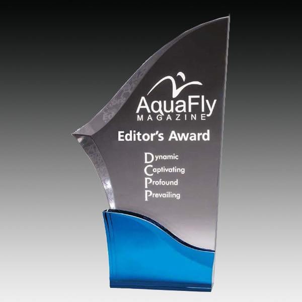 Acrylic Award - Prism Blade - Blue (A2077) - Quest Awards