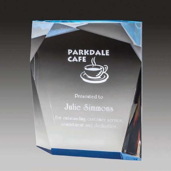 Acrylic Award - Prism Square - Blue (A2085) - Quest Awards