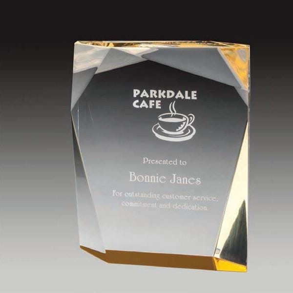 Acrylic Award - Prism Square - Gold (A2086) - Quest Awards