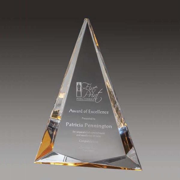 Acrylic Award - Prism Triangle - Gold (A2088) - Quest Awards