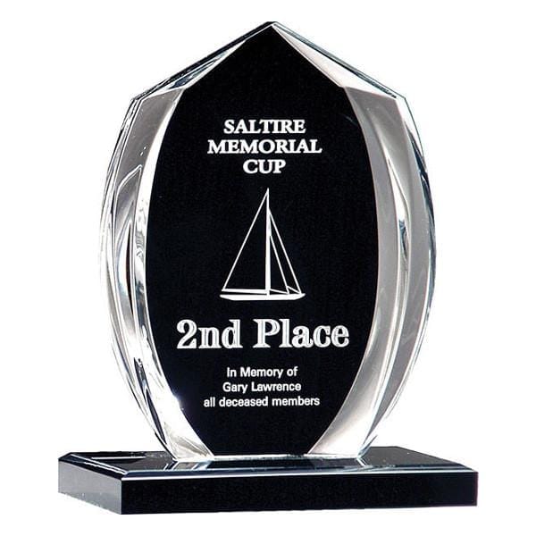 Acrylic Award - Spinnaker - Black & Clear (A2094) - Quest Awards