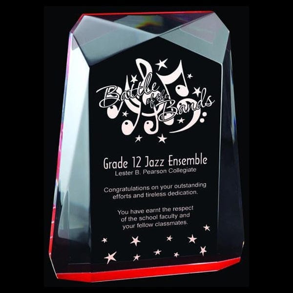 Acrylic Award - Traverse - Red (A2098) Acrylic Award Quest Awards - Award