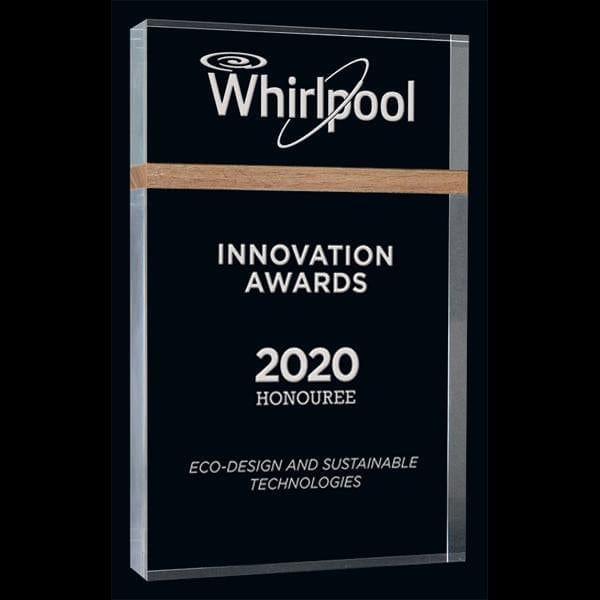 Acrylic Clear & Solid Walnut Beaver (A3675) Acrylic Award Quest Awards - Award