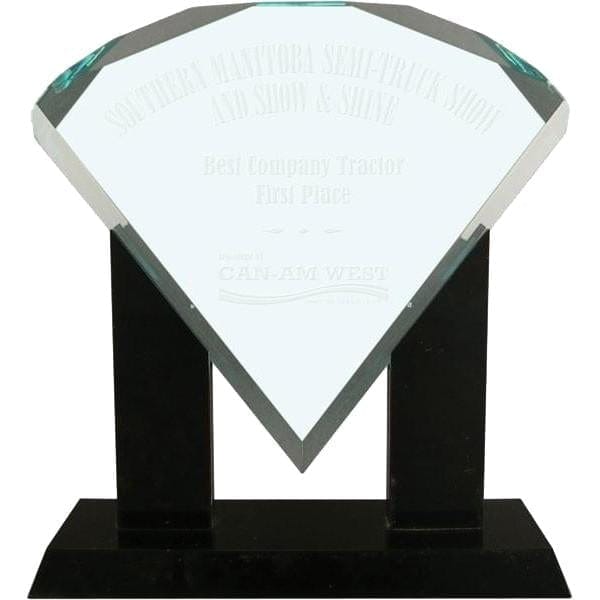 Acrylic Jade - Diamond with Stand (A2105) - Quest Awards