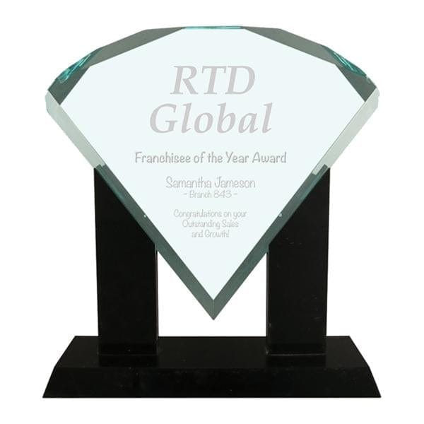 Acrylic Jade - Diamond with Stand (A2105) - Quest Awards