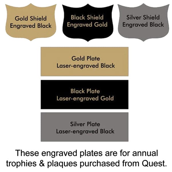 Annual Plates for Quest Products (A6161) Additional Plate Quest Awards - Service