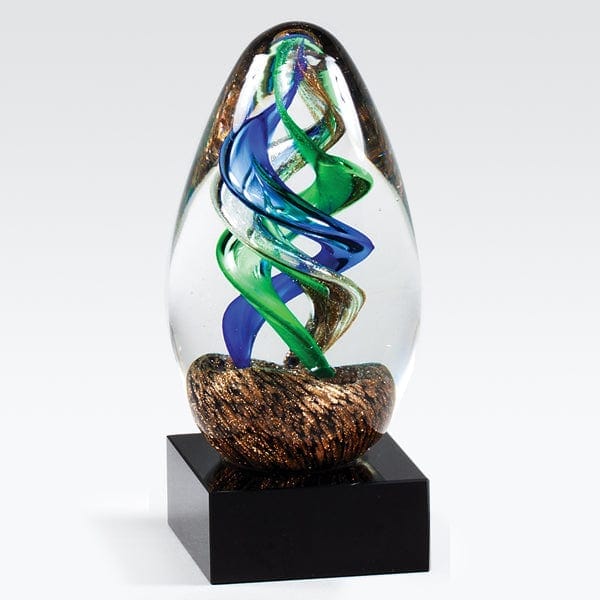 Art Glass Award - Oval Twist (A3857) Art Glass Quest Awards - Award