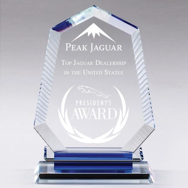 Aurora Blue Crystal Series - Peak (A3794) Crystal Award Quest Awards - Award