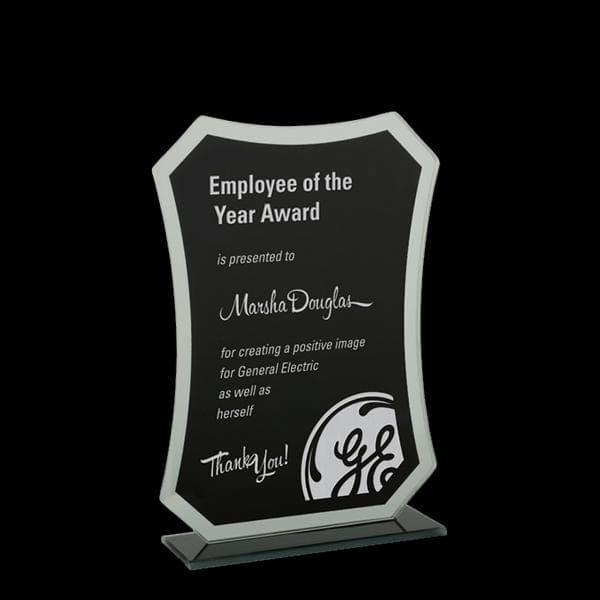 Avalon Black & Mirror Glass Award (A3715) Glass Award Quest Awards - Award